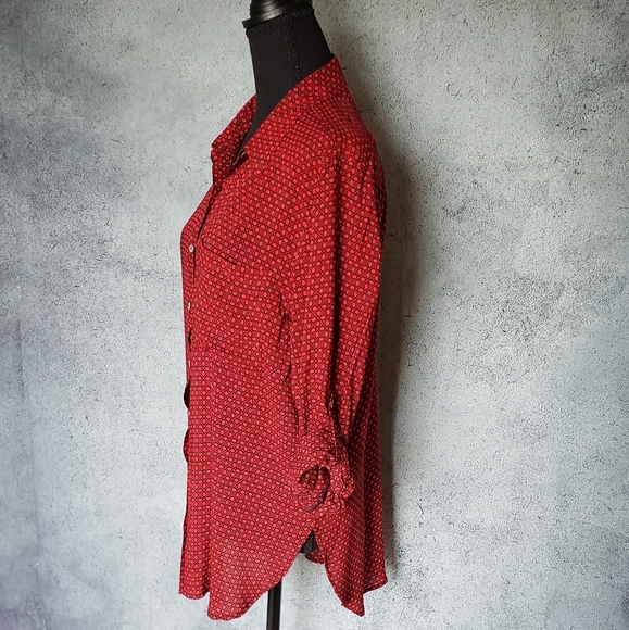 Grand & Greene Women's Red & Black Top Size L - Picture 12 of 14